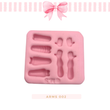 Silicone mold for clay dolls, Arms 002 - Arts and Crafts
