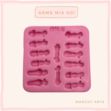 Silicone mold for clay dolls, Arms Mix 001 - Arts and Crafts