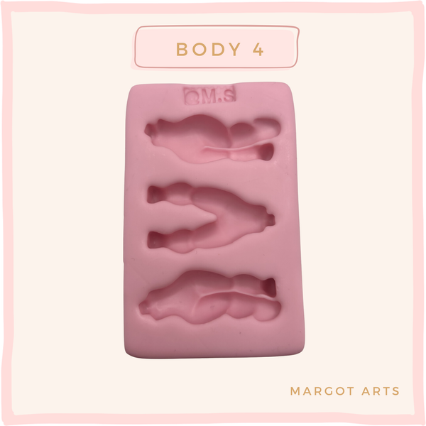 Silicone mold for clay dolls, Body 4 - Arts and Crafts