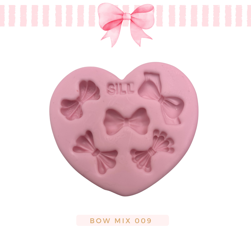 Silicone mold for clay dolls, Bow Mix 008 - Arts and Crafts