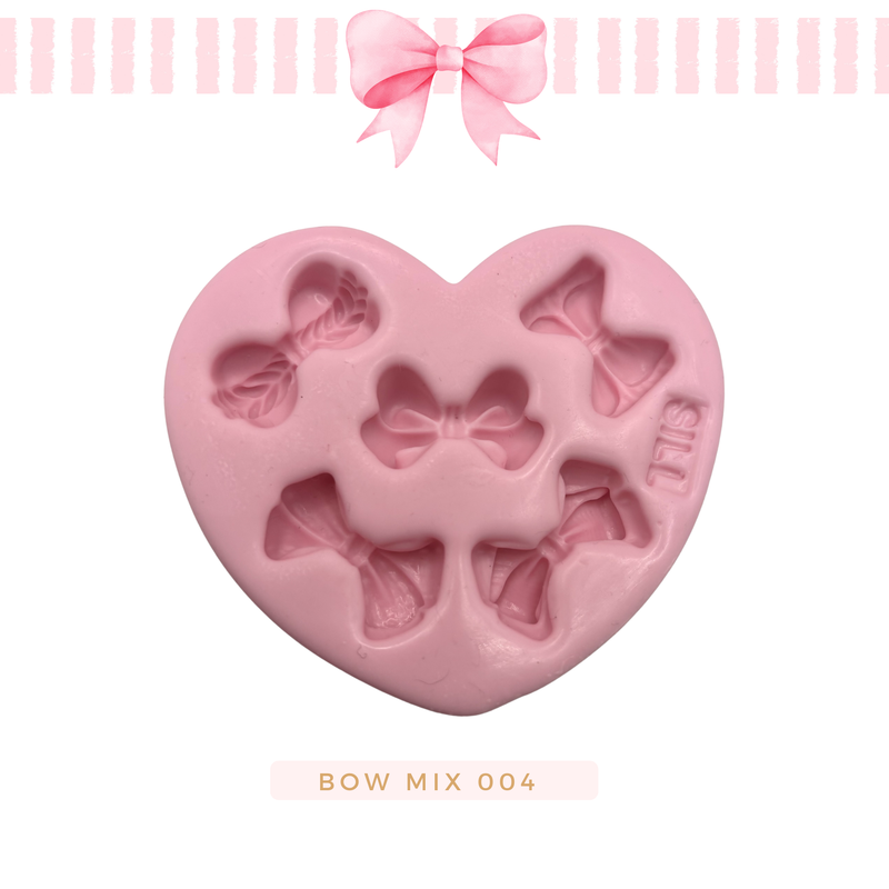 Silicone mold for clay dolls, Bow Mix 004 - Arts and Crafts