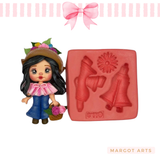 Silicone mold for clay dolls, Body Jeans 001 - Margot Arts and Crafts