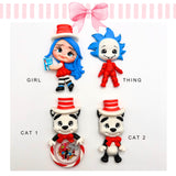 Cat in the Hat Inspired Clay Dolls