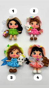 Easter Girls Collection Clay Doll
