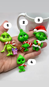 Grinch Clay Figurine