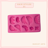 Hair styles 01 Silicone Mold