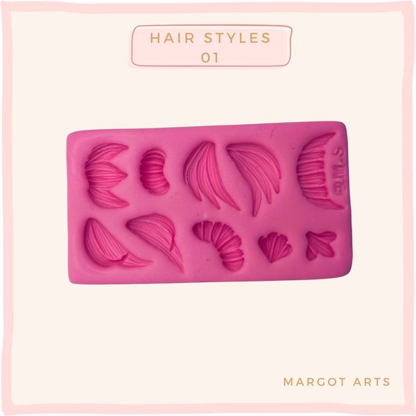 Hair styles 01 Silicone Mold