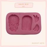 Hair Mix 01 Silicone Mold