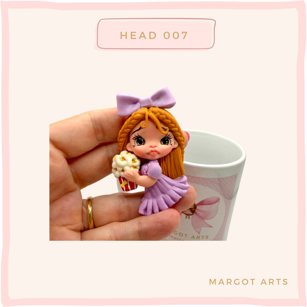 Silicone mold for clay dolls, Head  007 - Arts and Crafts