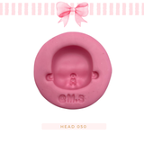 Silicone mold for clay dolls, Head 050 - Arts and Crafts