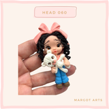 Silicone mold for clay dolls, Head 060 - Arts and Crafts