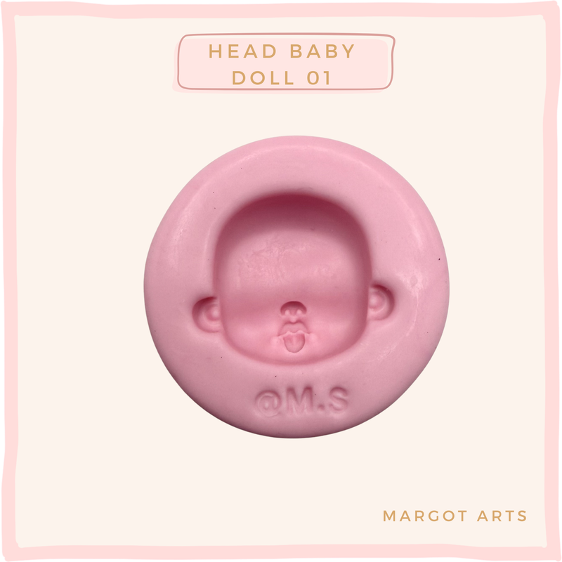 Head Baby doll 01 Silicone Mold