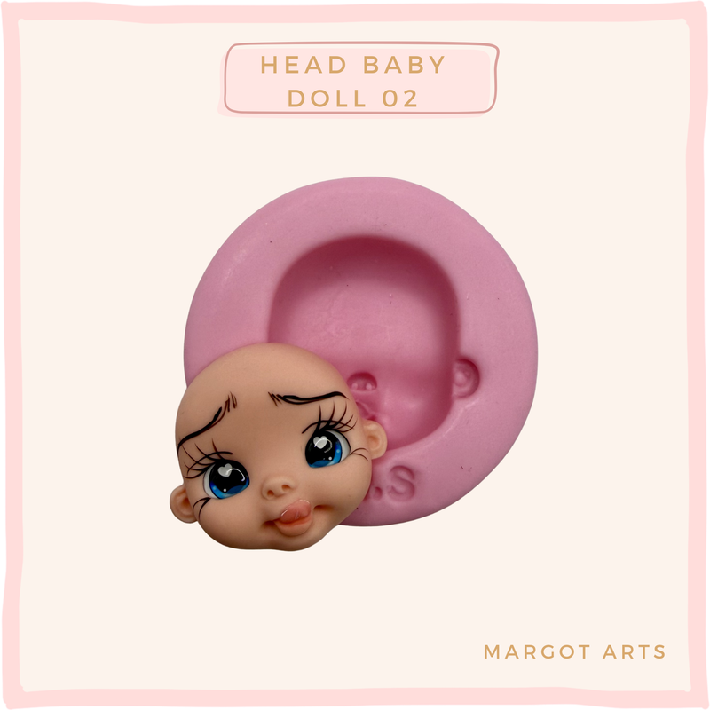 Head Baby Doll 02 Silicone Mold