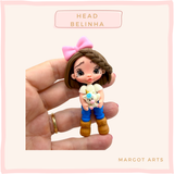Silicone mold for clay dolls, Head Belinha - Arts and Crafts