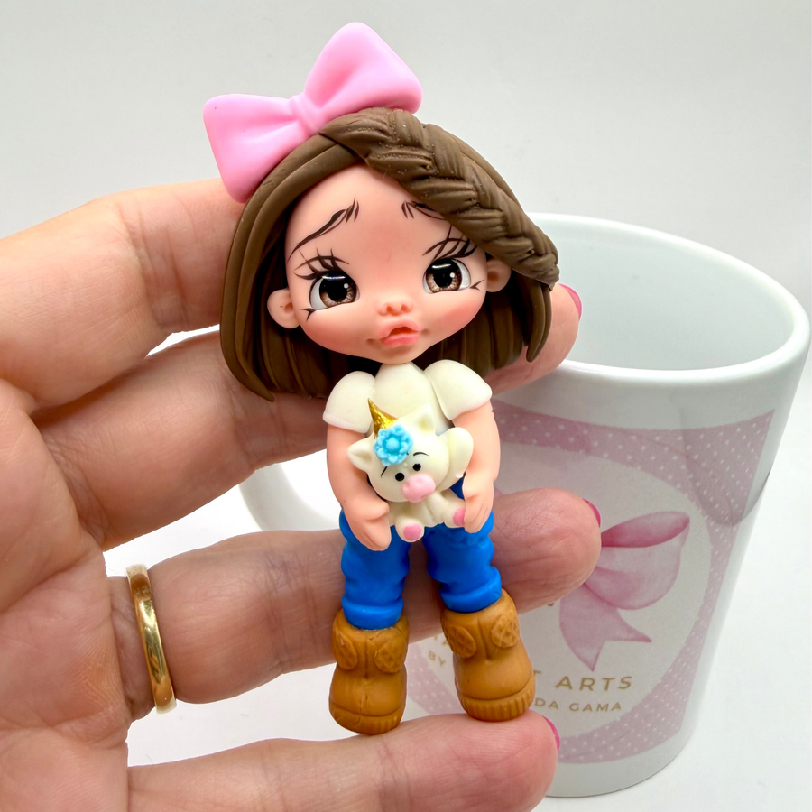 Silicone mold for clay dolls, Head Belinha - Arts and Crafts