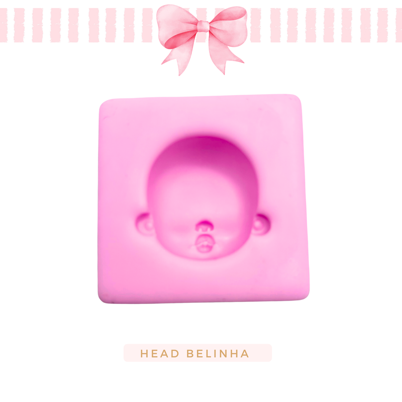 Silicone mold for clay dolls, Head Belinha - Arts and Crafts
