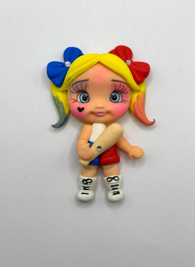 Harley Quinn Inspired Clay Doll