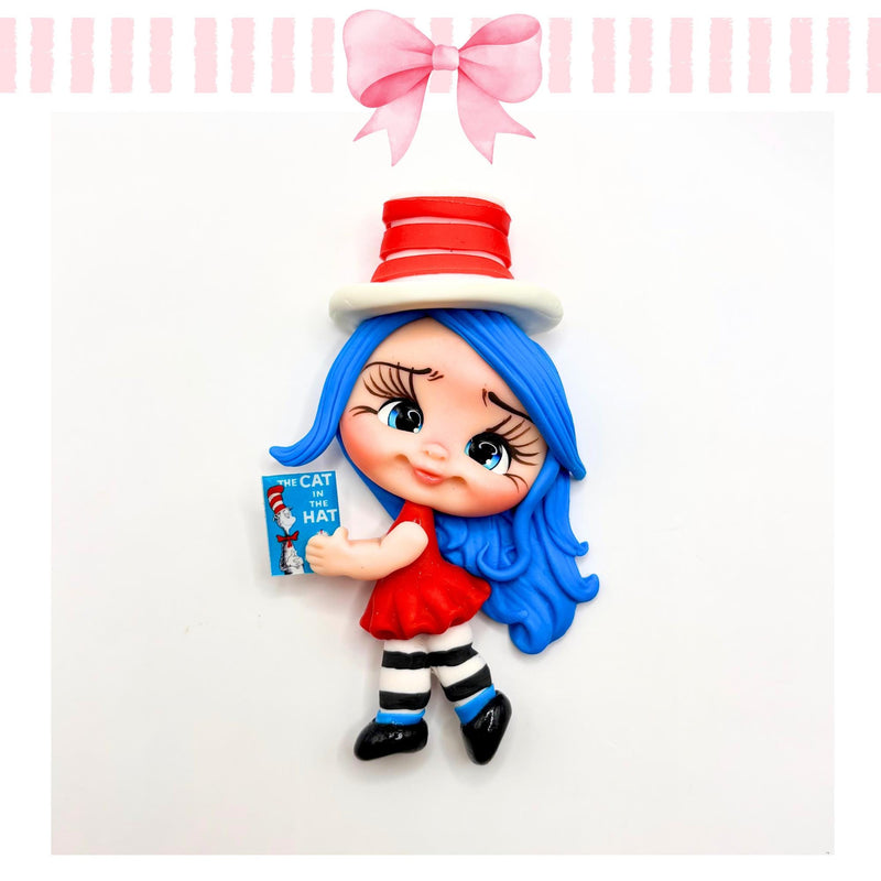 Cat in the Hat Inspired Clay Dolls