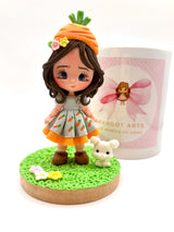 Easter Cake Topper Clay Dolls