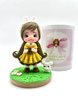 Easter Cake Topper Clay Dolls