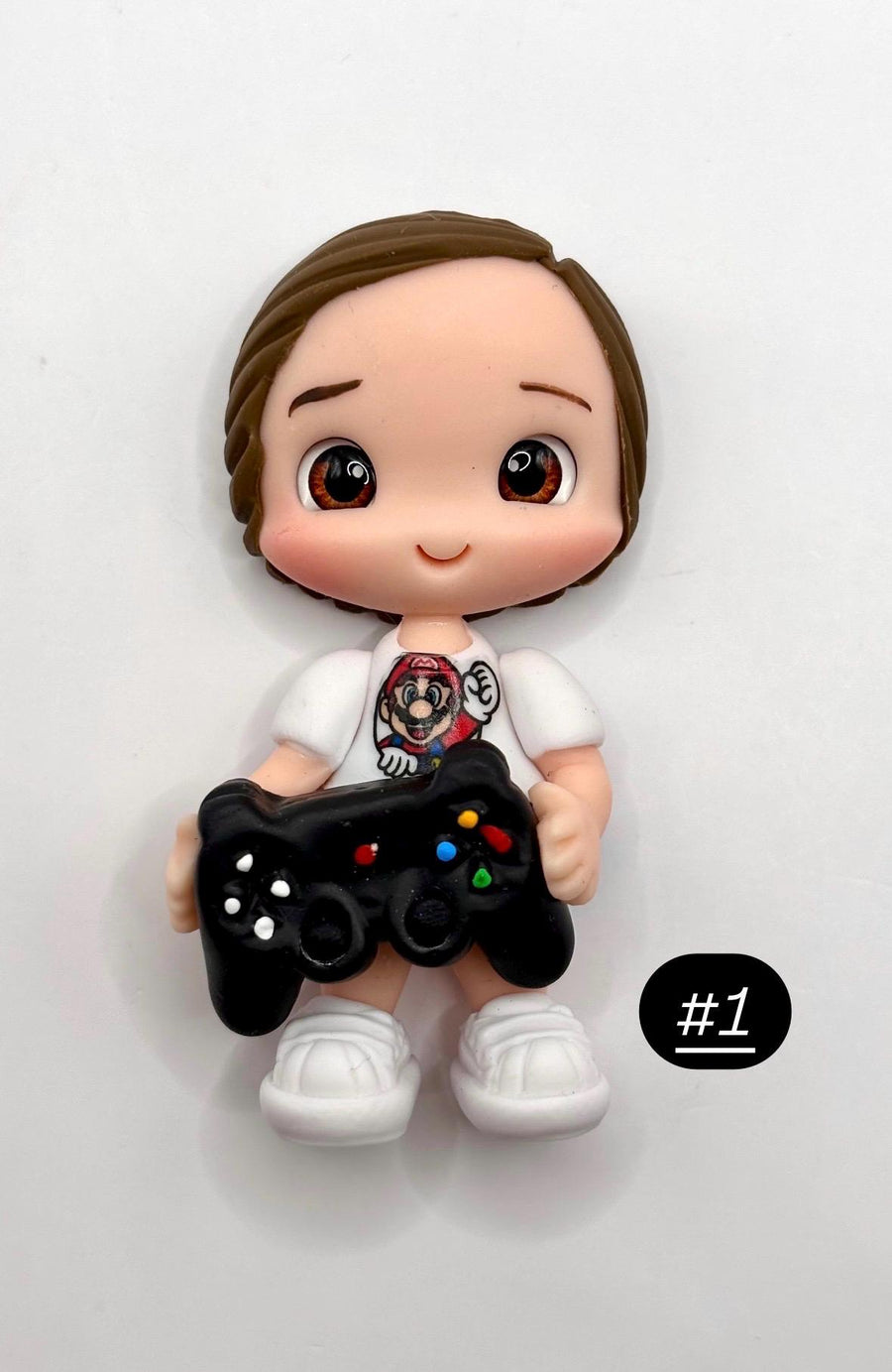 Video Game Man Clay doll