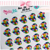 Resin Heart Sticker
