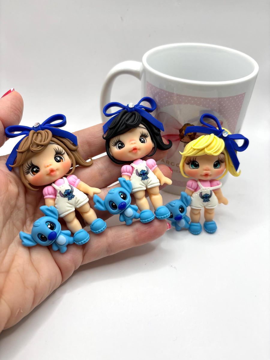 Stitch Girls Clay Dolls