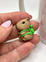 Capybara Clay Figurine (Turtle bag)