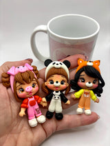 Zoo Girls Clay Dolls -  Collection 2
