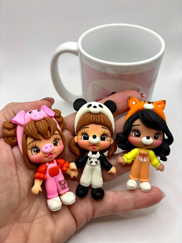 Zoo Girls Clay Dolls -  Collection 2