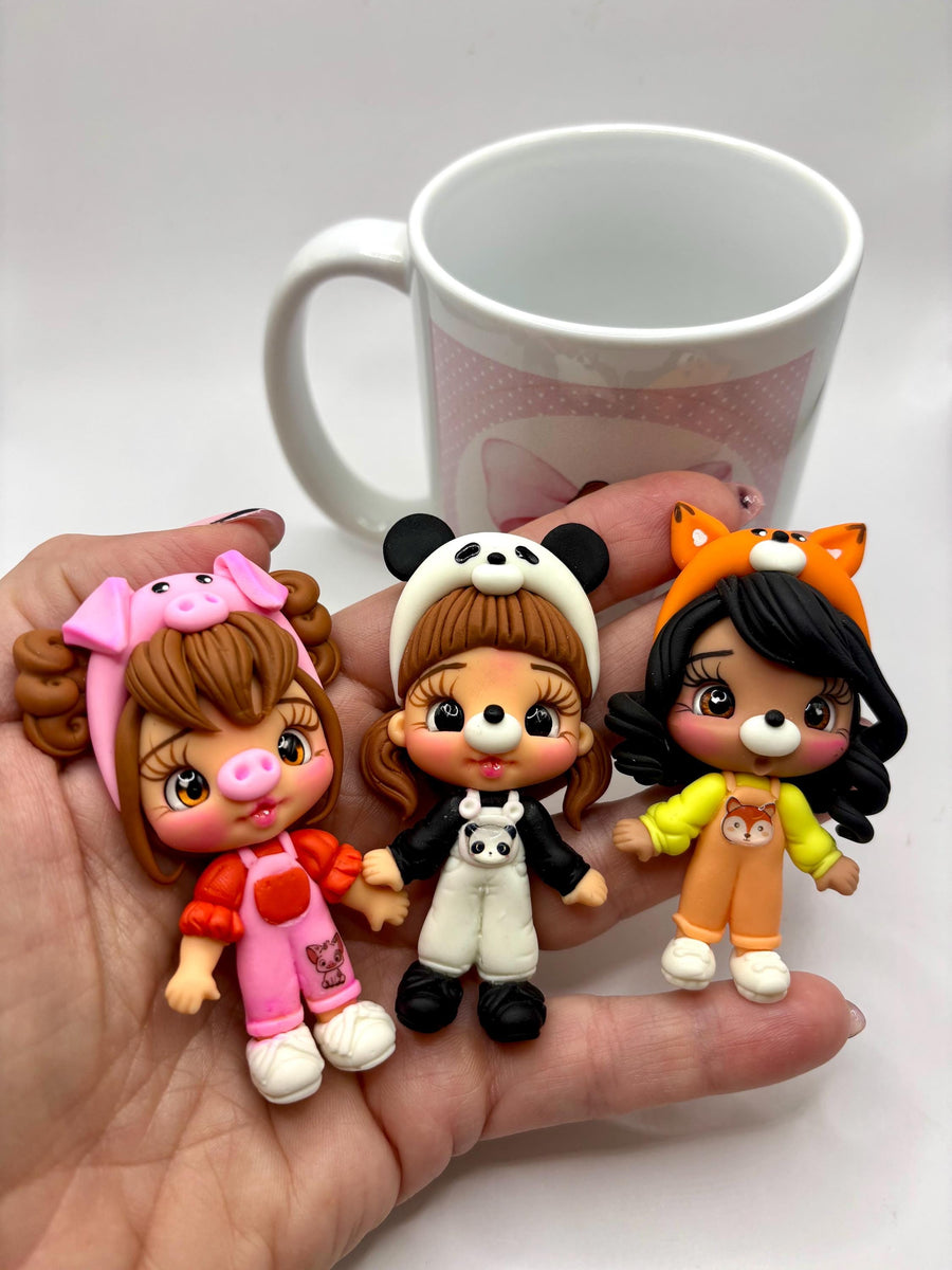 Zoo Girls Clay Dolls -  Collection 2
