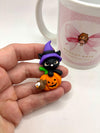 Mini Blak Cat Clay Figurine