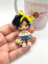 Bear Girl Clay Doll