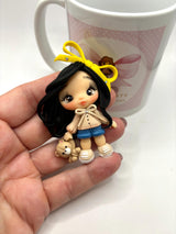 Bear Girl Clay Doll