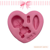 Silicone mold for clay dolls, Bunny 1 - Arts and Crafts