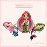 Silicone mold for clay dolls, Mermaid  Collection - Arts and Crafts