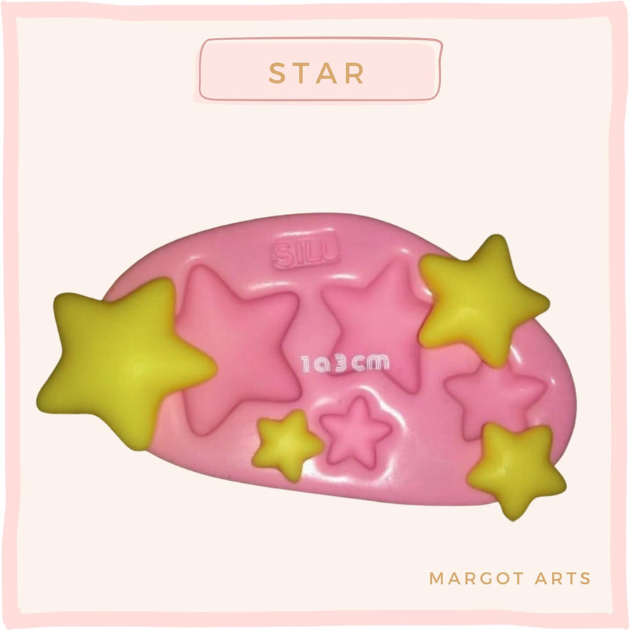 Silicone mold for clay dolls, Star - Margot I Arts and Crafts