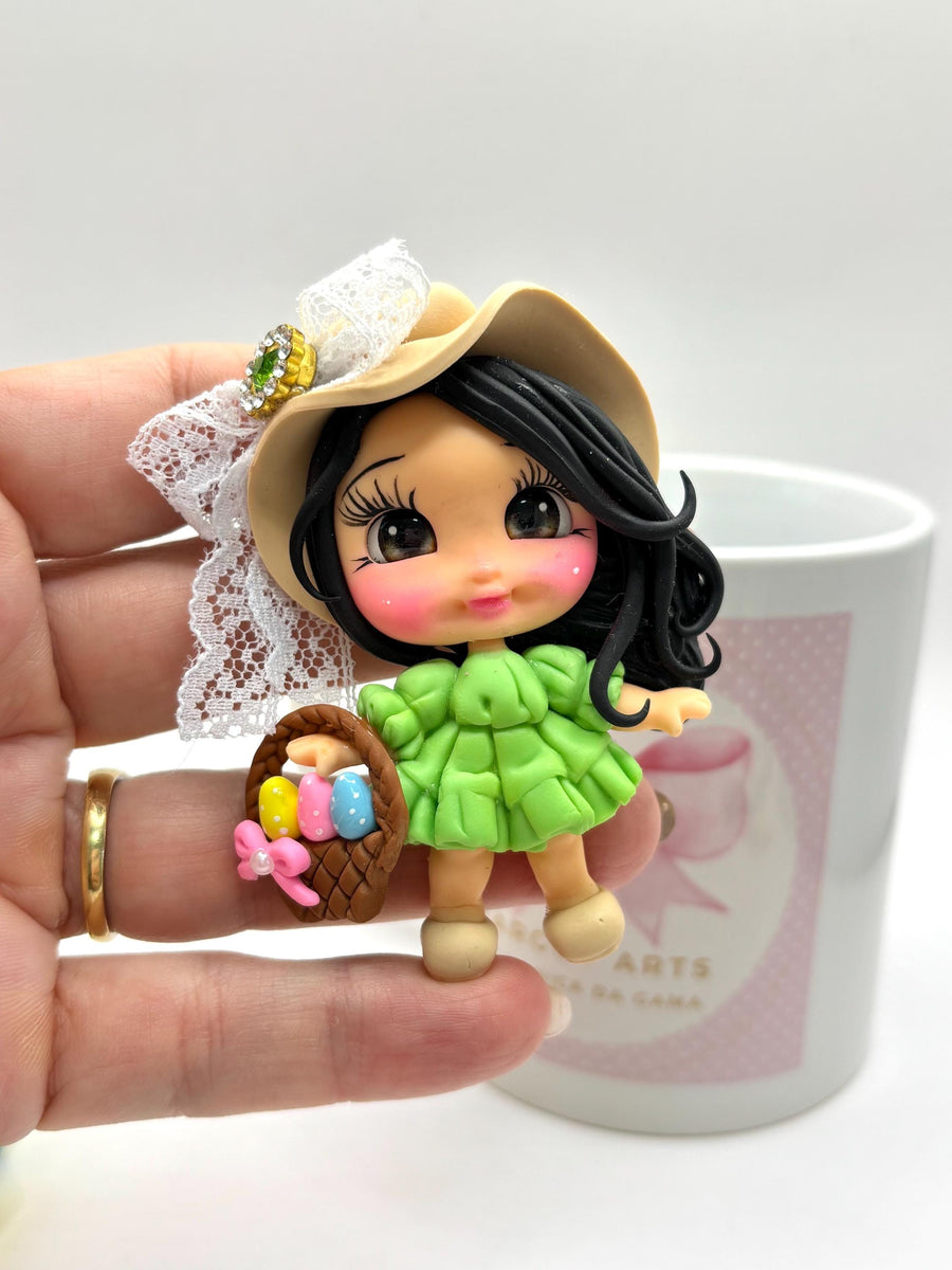 Easter Girls Collection Clay Doll