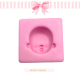 Silicone mold for clay dolls, New Head  - Arts and Crafts