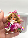 Easter Pink Clay Doll