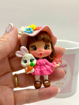Easter Girls Collection Clay Doll
