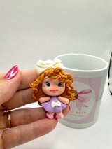 Purple Dress Clay Dolls