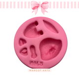 Silicone mold for clay dolls, Raccon - Arts and Crafts