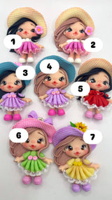 Vintage Style Clay Dolls